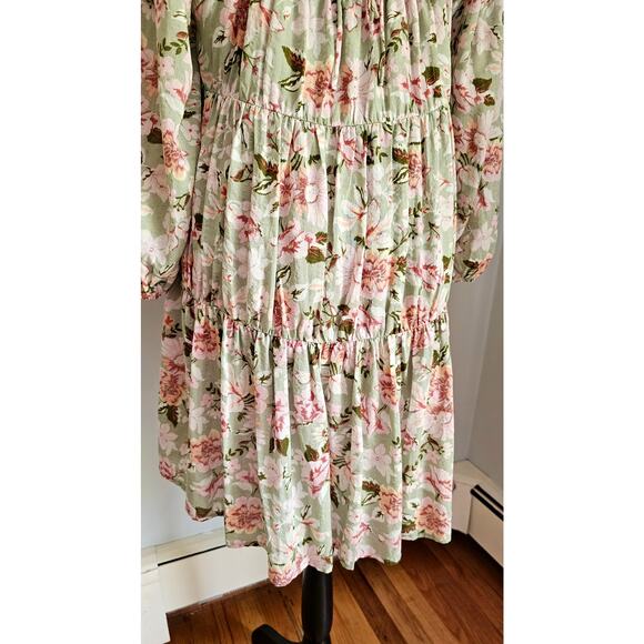 En Saison Tiered Ruffled Maris Mini Dress, Fully lined.  Sz M - Picture 10 of 15